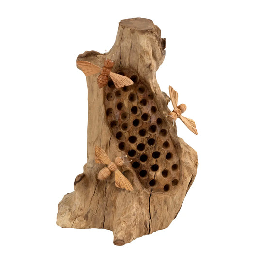 3 Bees with Nest Decorative Figurine