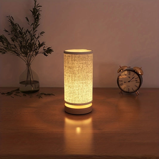 Modern Solid Wood Night Light - Usb Clip-On Bedside Lamp